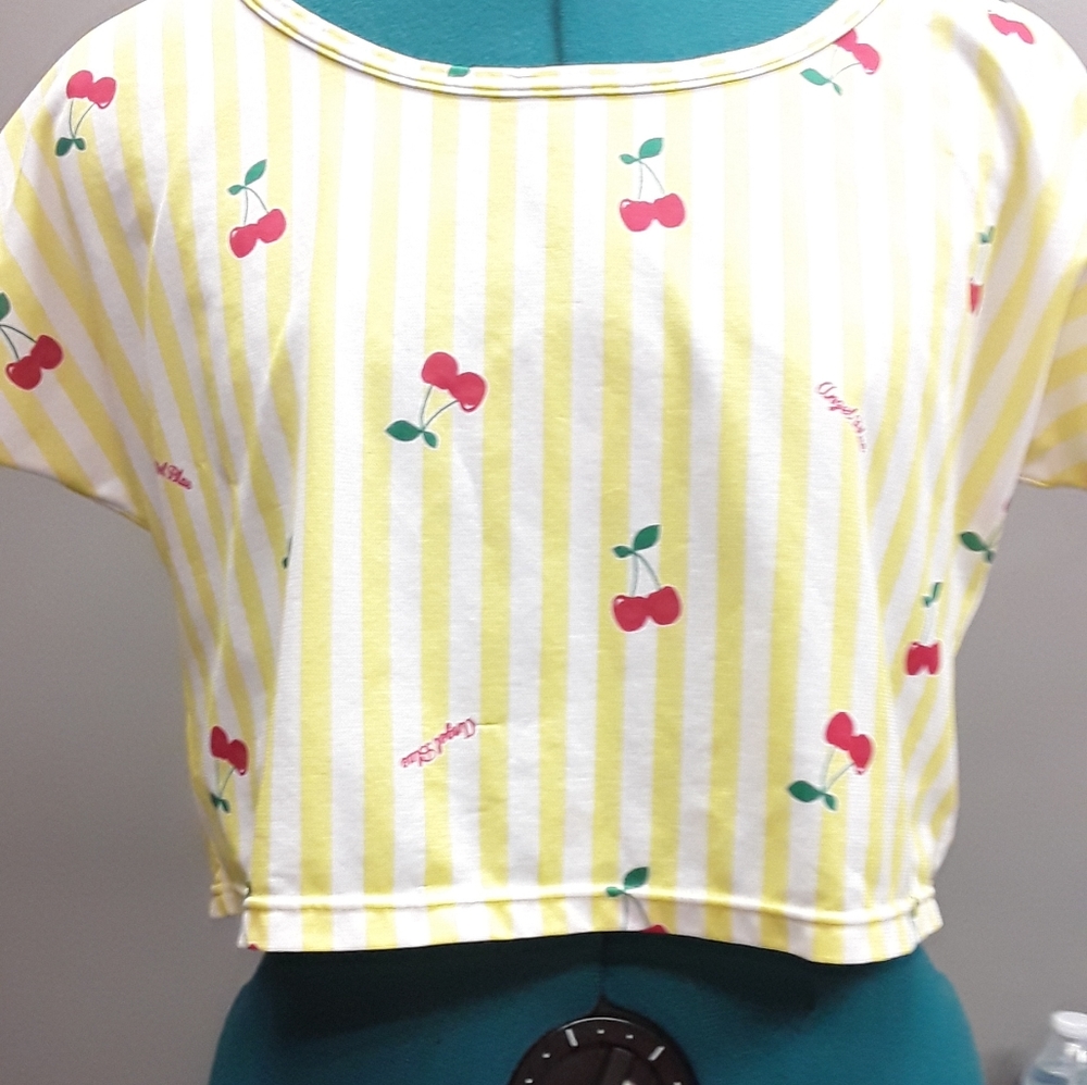 Vibrant cherry crop top